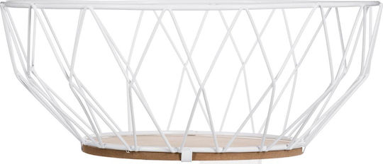 5Five Φρουτιέρα Μεταλλική Λευκή 28x28x11.5εκ. 5Five Φρουτιέρα Μεταλλική Λευκή 28x28x11.5εκ.