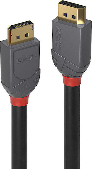 Lindy Кабел DisplayPort мъжки - DisplayPort мъжки 0.5м Черен (36490)