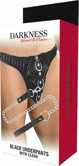 Darkness Darkness Underpants With Leash Herren Sexy Slip Schwarz