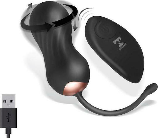 Tardenoche Zigzag Vibrating & Zigzagging Egg with Remote Control Mini Δονητής Egg με Απομακρυσμένο Έλεγχο 8.5cm Black