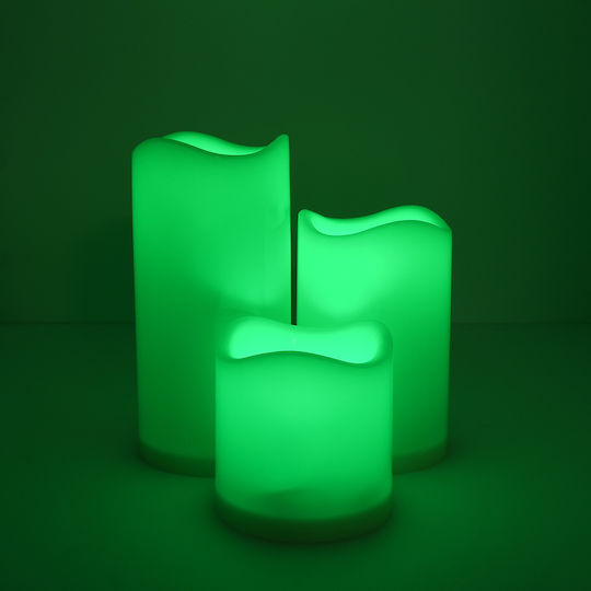GloboStar Dekorative Lampe Wachs-Politur Mehrfarbig 3Stück