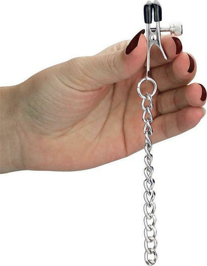 Lovetoy Chain with Nipple & Clitoris Clamps Σφιγκτήρες Θηλών σε Κόκκινο Χρώμα