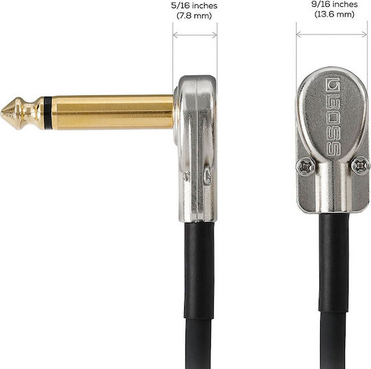 Boss Slimline Cable 6.3mm male - 6.3mm male 0.2m (BPC-8)