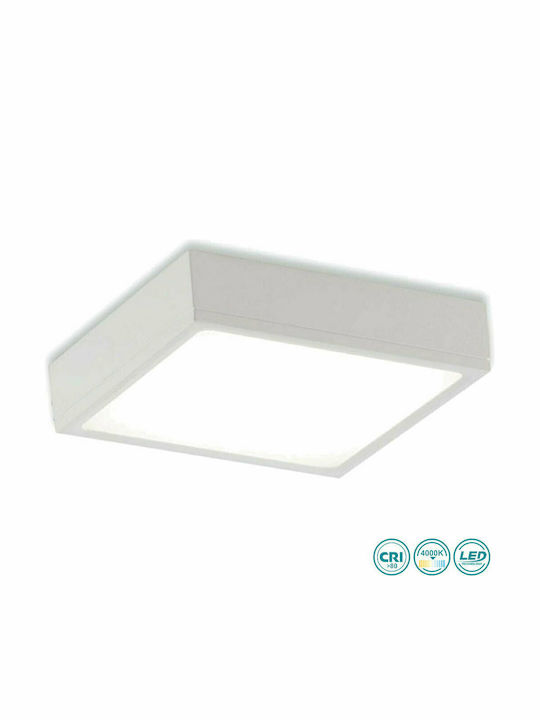 Fan Europe Panel Τετράγωνο Εξωτερικό LED Panel 22W με Φυσικό Λευκό Φως 4000K 16.7x16.7εκ.