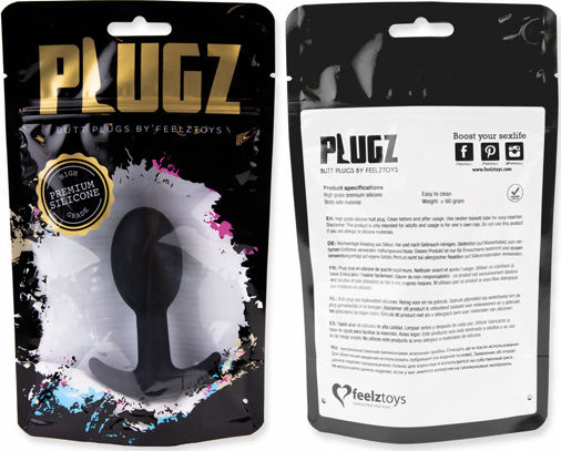 Feelztoys PLUGZ BUTT PLUG No 3 Πρωκτική Σφήνα Black 9cm