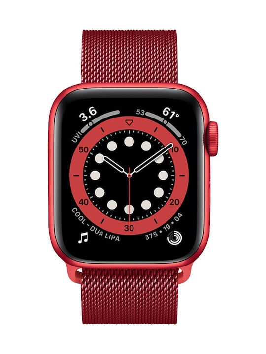 Crong Milano Strap Stainless Steel Red (Apple Watch 38/40/41/42mm) CRG-40MST-RED