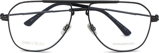 Jimmy Choo Herren Metallisches Brillengestell Grau JM005 GUA