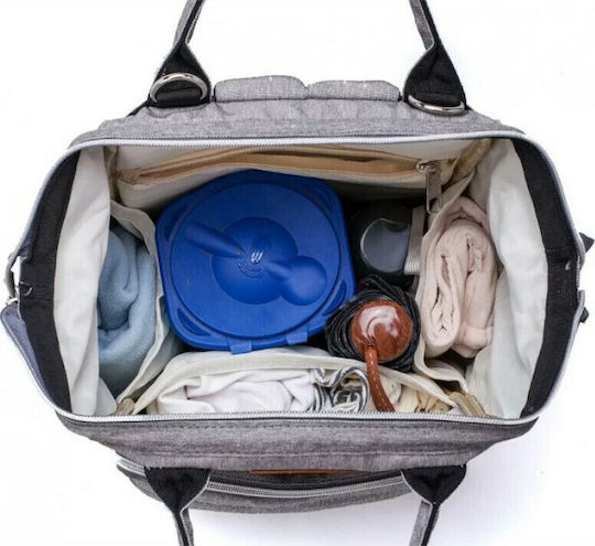 Lequeen Diaper Bag Grey 38x30x38cm.