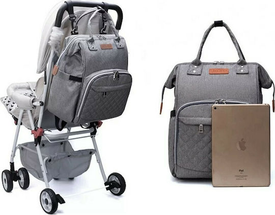 Lequeen Diaper Bag Grey 38x30x38cm.