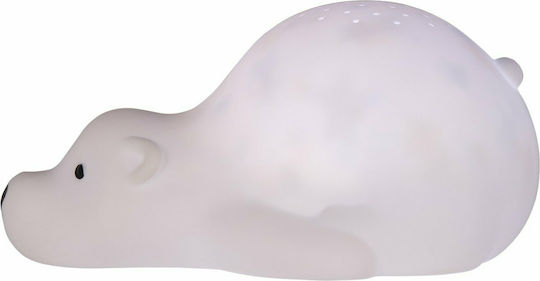 Flow Kids Projector Lamp Bjorn with Star Projection with Color Changes White 20x10x13εκ.