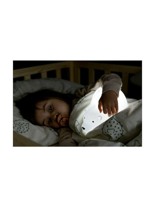 Flow Kids Projector Lamp Bjorn with Star Projection with Color Changes White 20x10x13εκ.