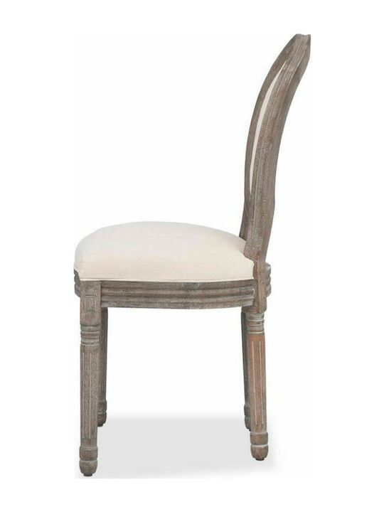 Stühle Speisesaal Cream 6Stück 50x56x95.5cm