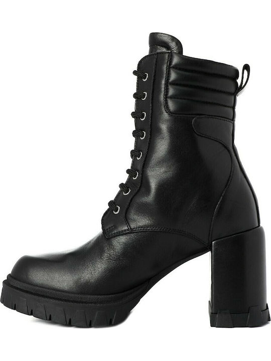 Voyage V Leder Stiefeletten Damen Schwarz