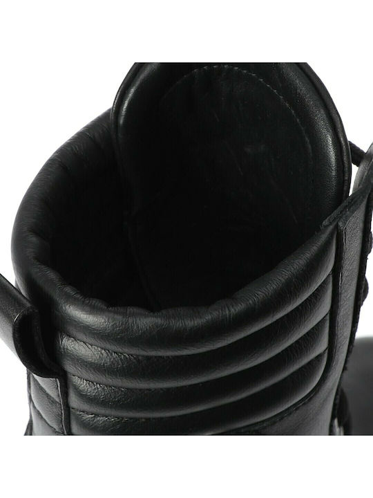 Voyage V Leder Stiefeletten Damen Schwarz