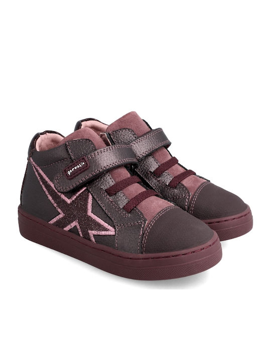 Garvalin Kinder-Sneaker Hoch Anatomisch Burgundisch