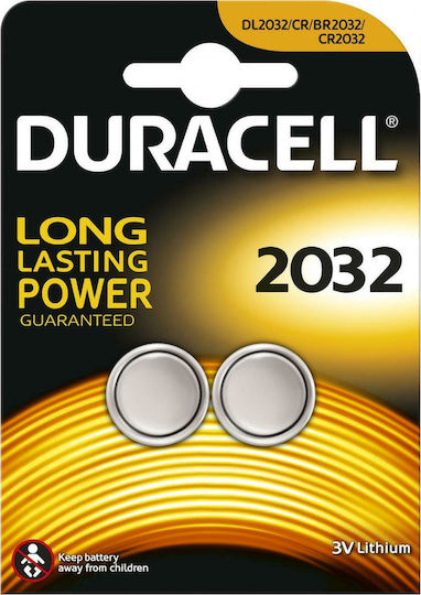 Duracell Long Lasting Power Batterien Lithium für Uhren CR2032 3V 2Stück