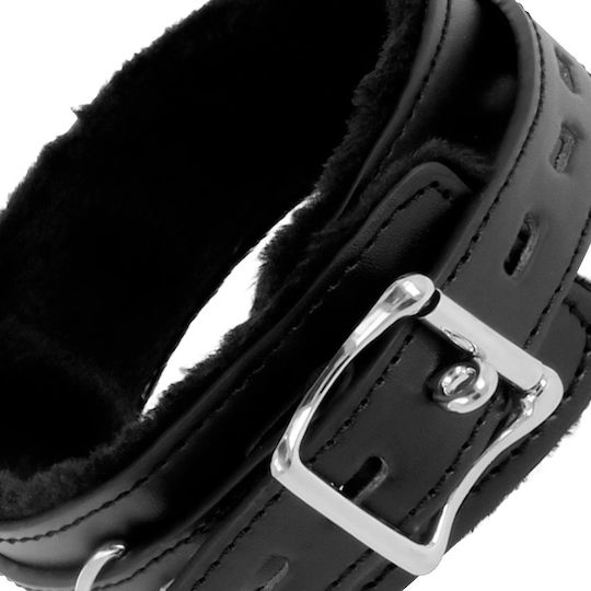Darkness Furry Collar With Leash Collar in Black Color