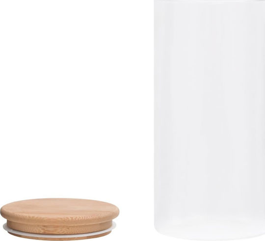 vidaXL Set of 4 General Use Glass Jars with Airtight Lid Transparent 1200ml 4 Pieces