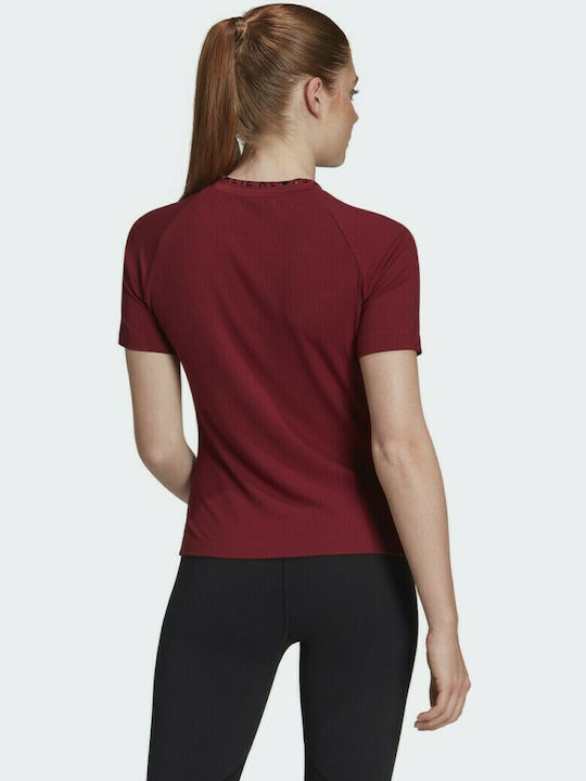 Adidas Kk Women's Athletic T-shirt Noble Maroon