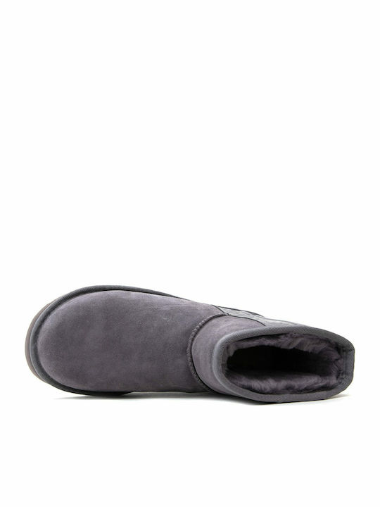 Classic Mini Side Logo Suede Women's Ankle Boots Shade