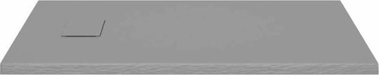 vidaXL Rectangular Acrylic Shower Gray 100x70x2.6cm