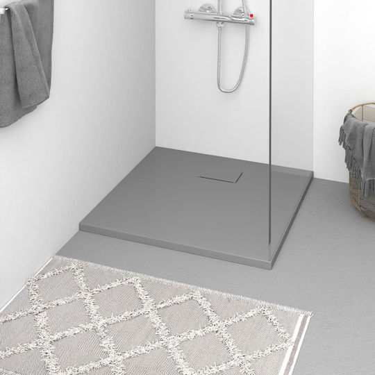 vidaXL Quadratisch Acryl Dusche x80cm Gray