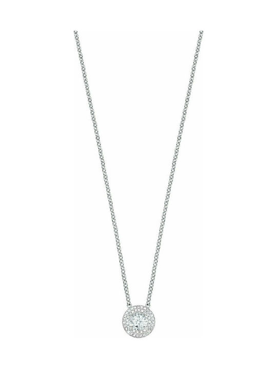 Necklace Rosette from Silver with Zircon