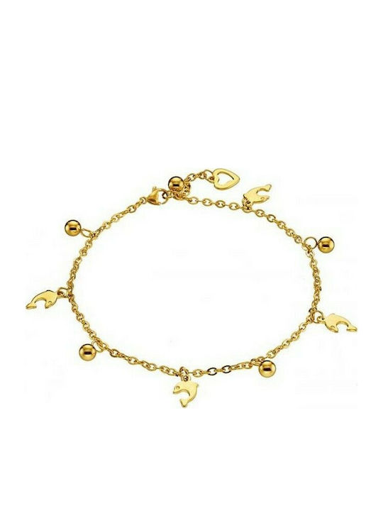Art Steel Chain Anklet
