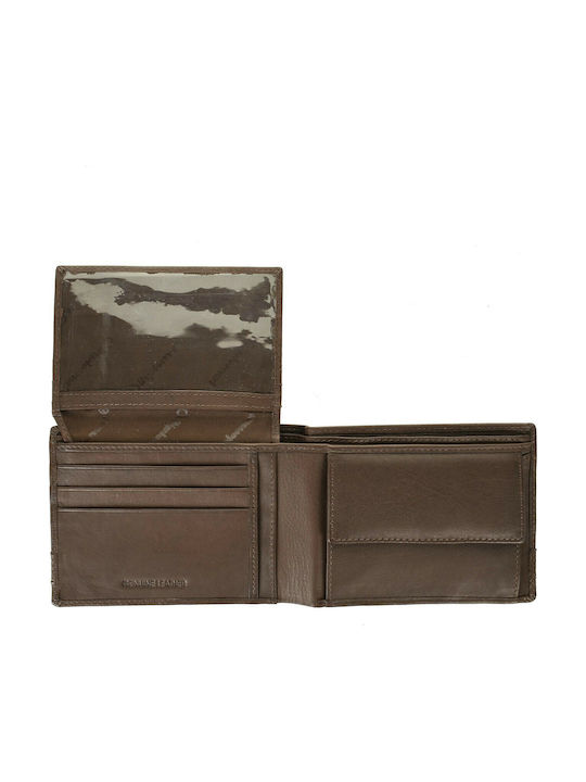Leather Men's Wallet Classic Brown