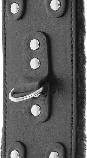 Darkness Wrist Restraints Black with Fur Cătușe în Culoare Negru