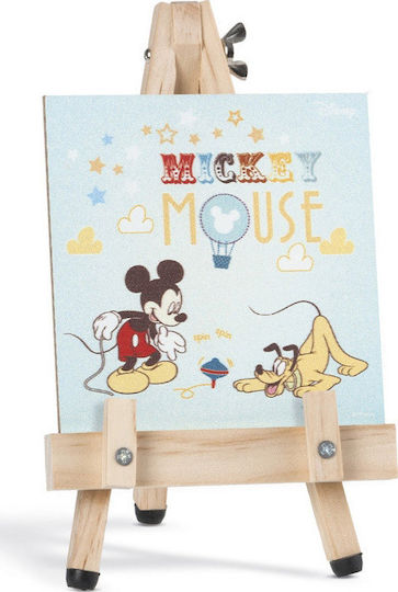 Μπομπονιέρα Βάπτισης με Καδράκι Mickey Mouse από Ξύλο