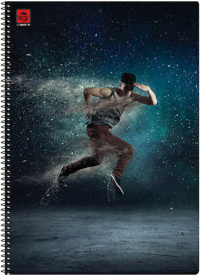 Typotrust Spiral Notebook Ruled B5 90 Sheets 3 Subjects 1pcs (Μiscellaneous Designs/Colors)