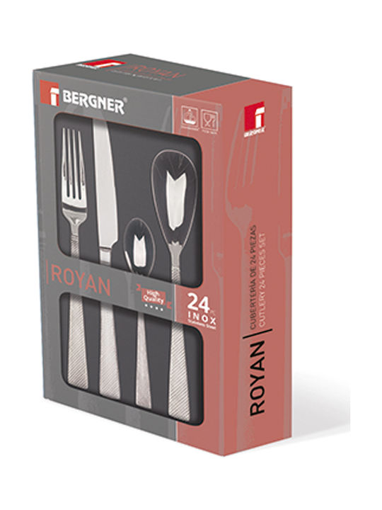 Bergner Royan Cutlery Set Stainless Silver 24pcs