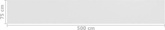 vidaXL Rectangular Shade Divider White in Roll With Hoop 0.75x5m 160gr/m² made of HDPE