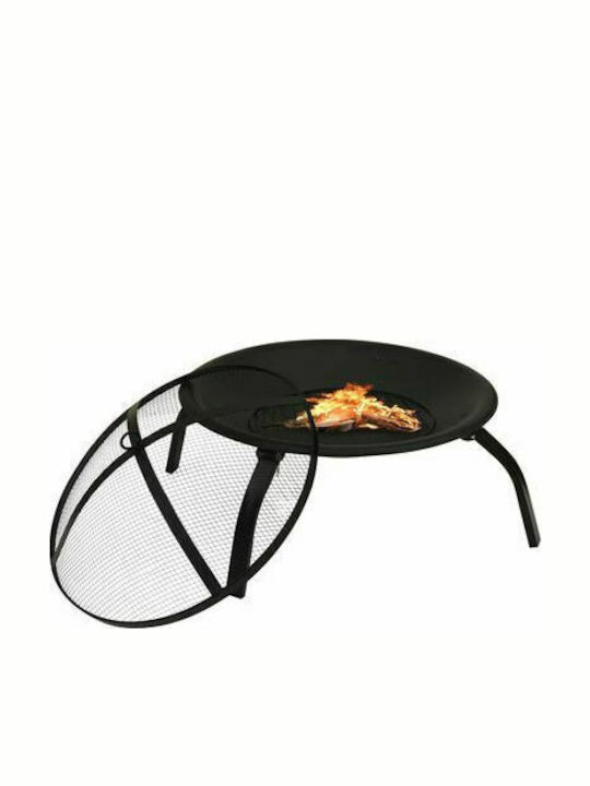 vidaXL Focar În aer liber din metal Negru 56x56x49cm