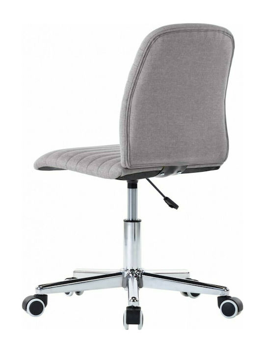 Rotating Chair Visitor with Wheels in Gray Color 56x43x84cm 6pcs