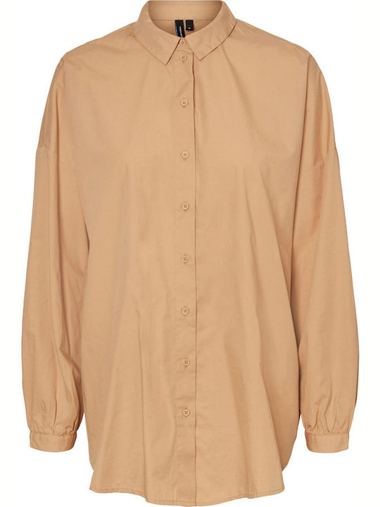 10251953 Women's Monochrome Long Sleeve Shirt Beige
