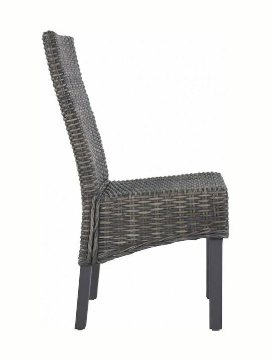 Außenstuhl Rattan Coffee 6Stück 46x41.5x93cm.