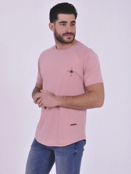 Clever CT-21590 Men's Short Sleeve T-shirt Pink CT21590