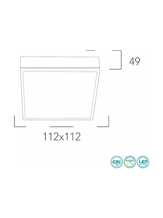 Fan Europe Klio Ceiling Mount Light 11.2cm White with Integrated LED