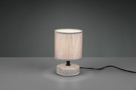 Trio Lighting Marie Керамична Настолна лампа за Цокъл E14 с Кафяв Абажур и Основа