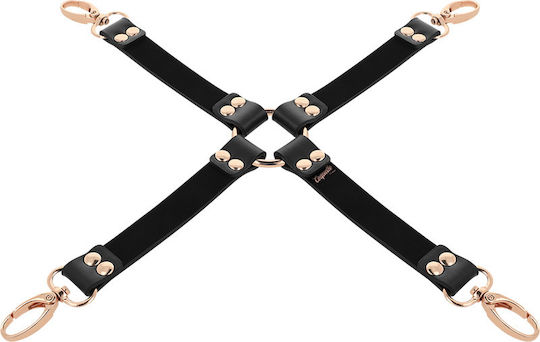Coquette Fantasy Vegan Leather Hog Tie BDSM Accessory σε Μαύρο Χρώμα