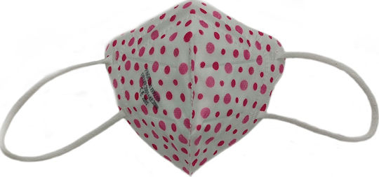 Famex Kids Mask FFP2 NR Protective Mask FFP2 Kids Polka Dots 1pcs