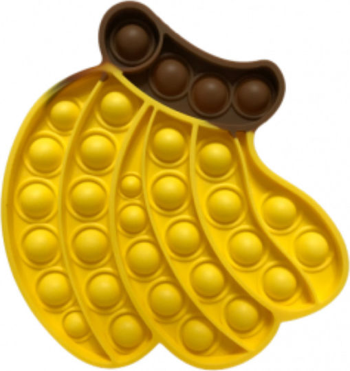 Pop It Fidget Μπανάνα Σιλικόνης Κίτρινο