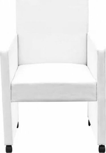 Stühle Speisesaal Weiß 2Stück 58.5x65x88cm