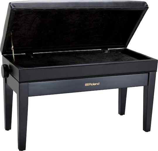 Roland Stool Piano Adjustable Polished Ebony L75xW33.5xH48-58cm