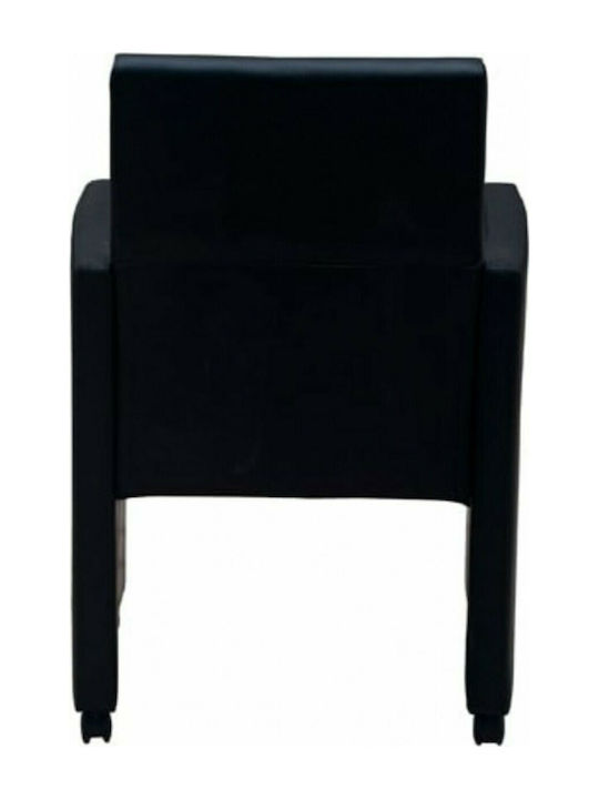 Dining Room Artificial Leather Armchair Black 58.5x65x88cm 2pcs