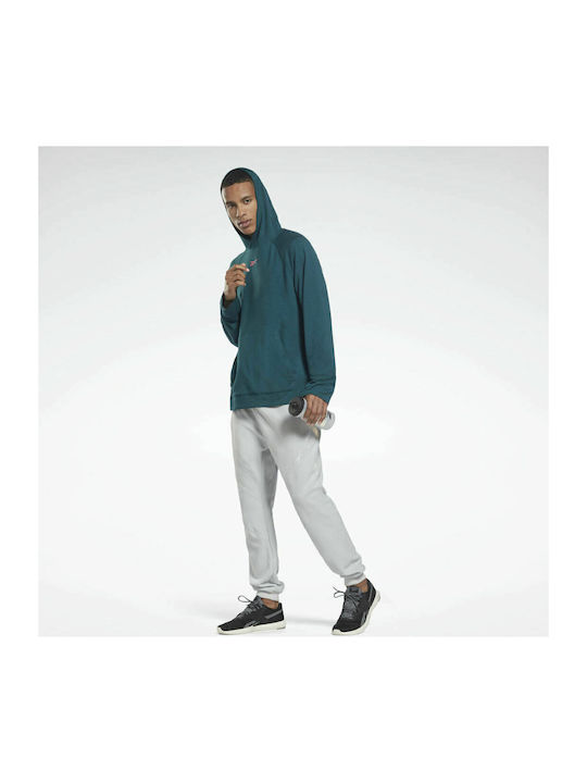 Reebok Workout Ready Performance Men's Sweatshirt with Hood and Pockets Midnight Pine