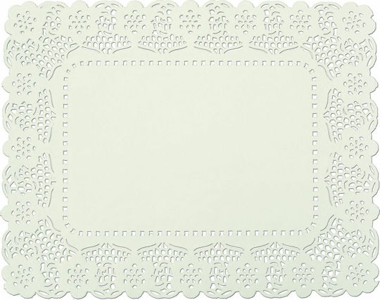 JDS Place Mats White Lace 40x30cm 250pcs