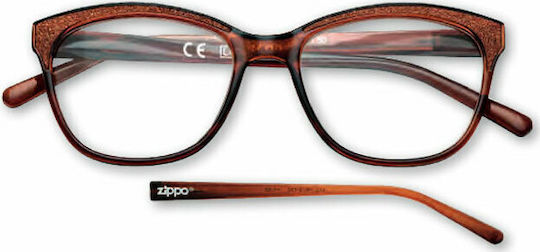 Zippo Women's Reading Glasses +2.50 in Brown color 31Z-PR79-250